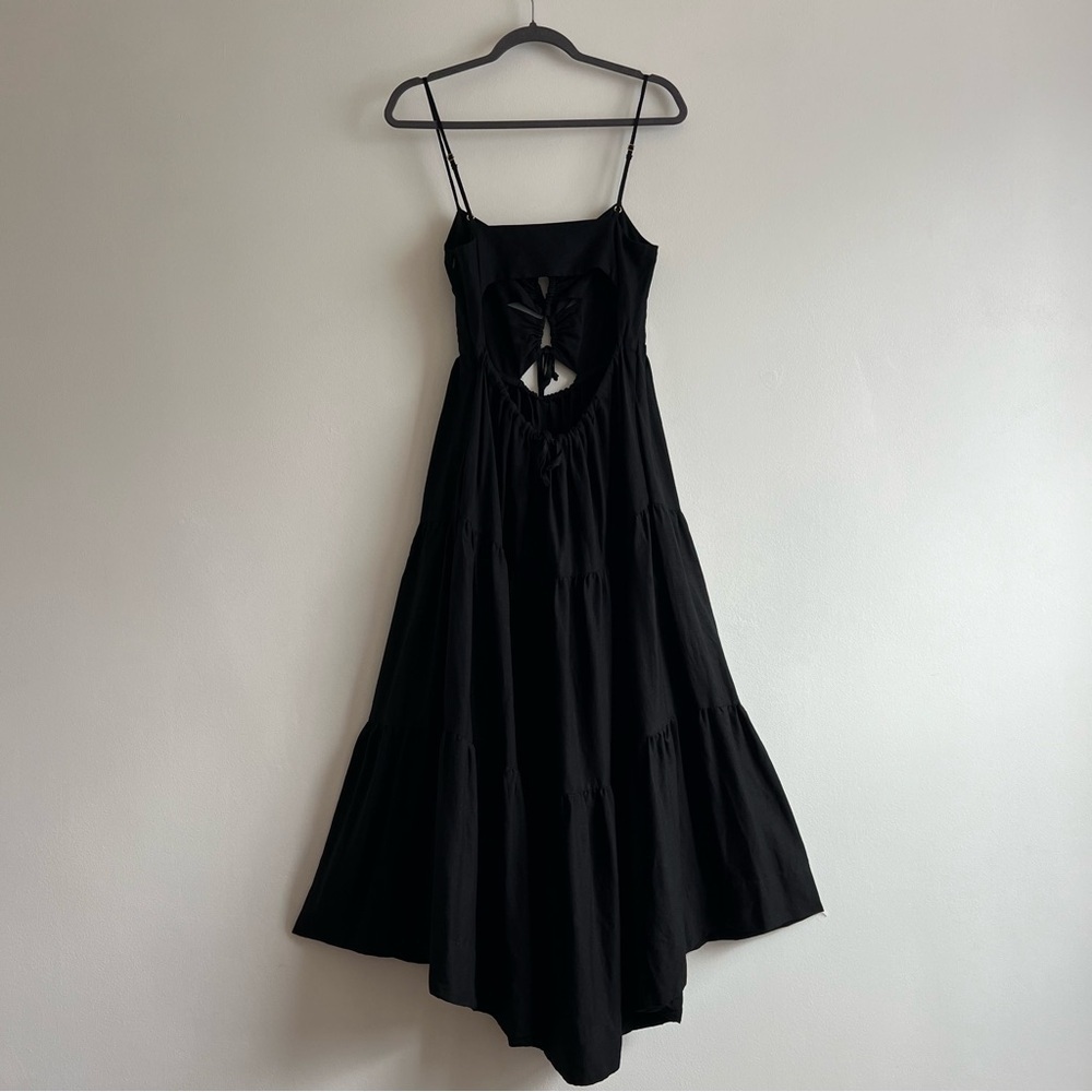 Shona Joy Rubi Lace Up Backless Midi Dress in Black - Picture 11 of 16